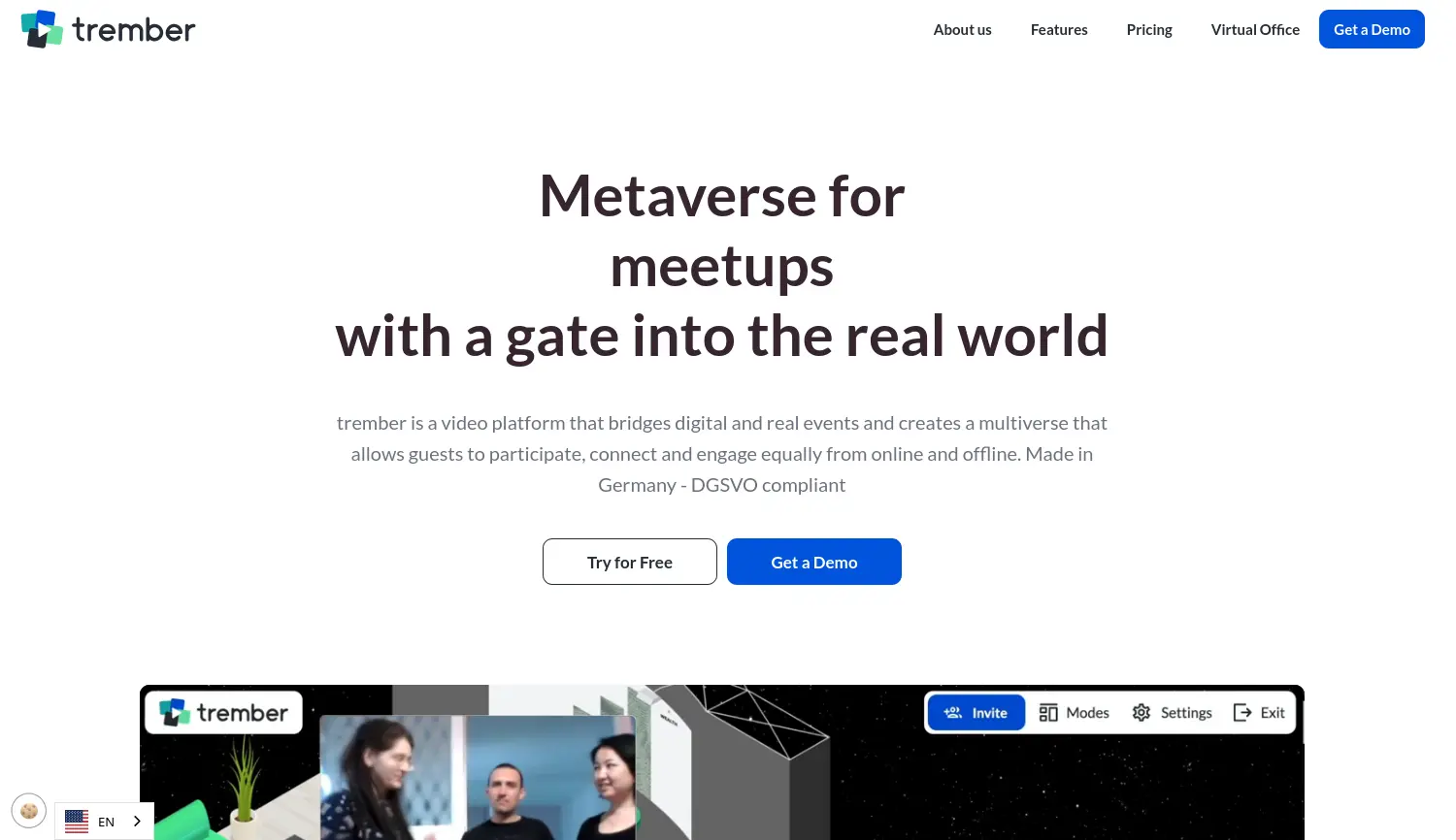 Website der Firma trember GmbH