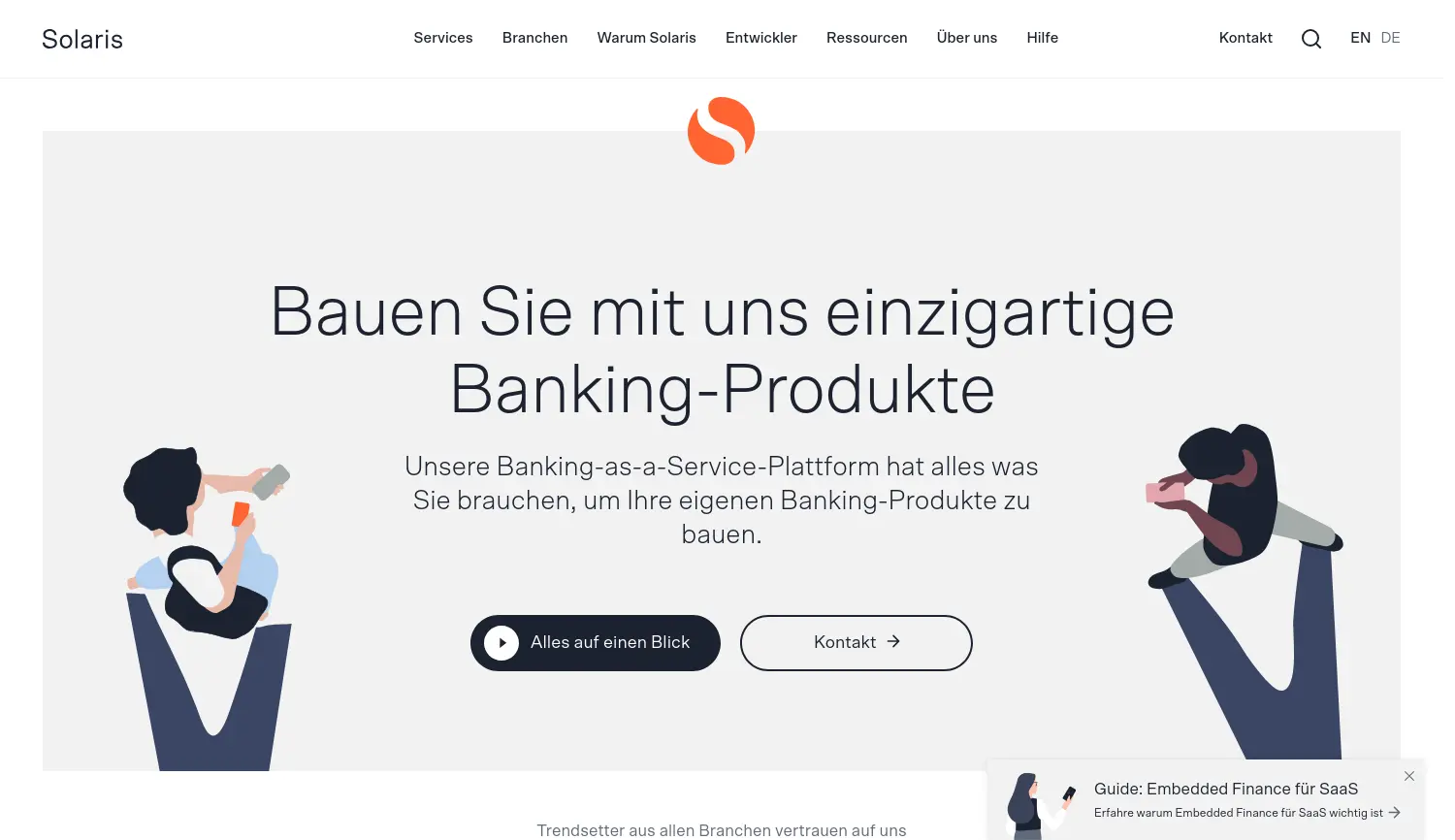 Website der Firma Solaris SE