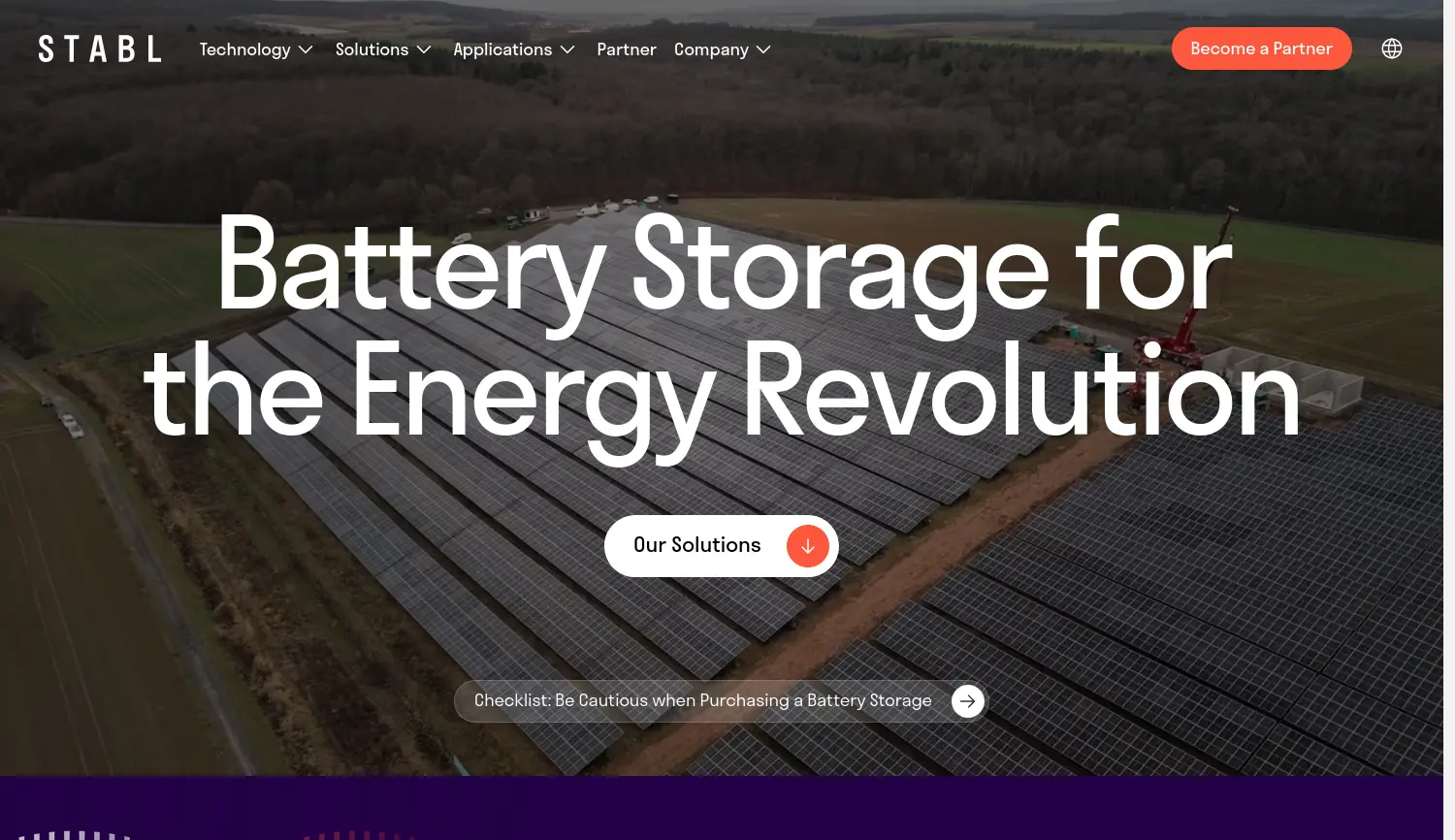 Website der Firma STABL Energy GmbH