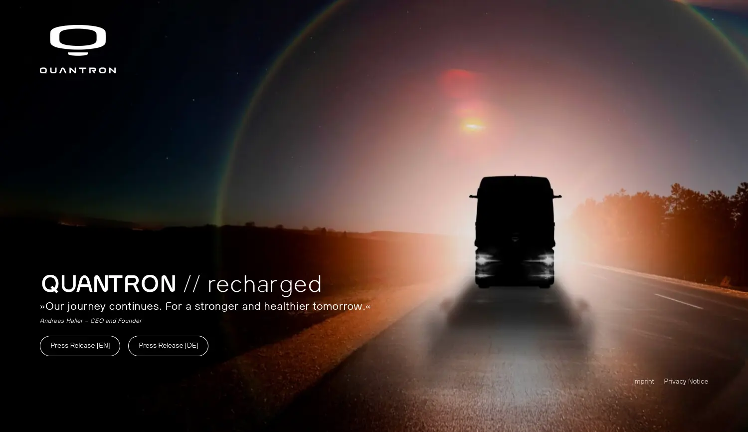 Website der Firma Quantron