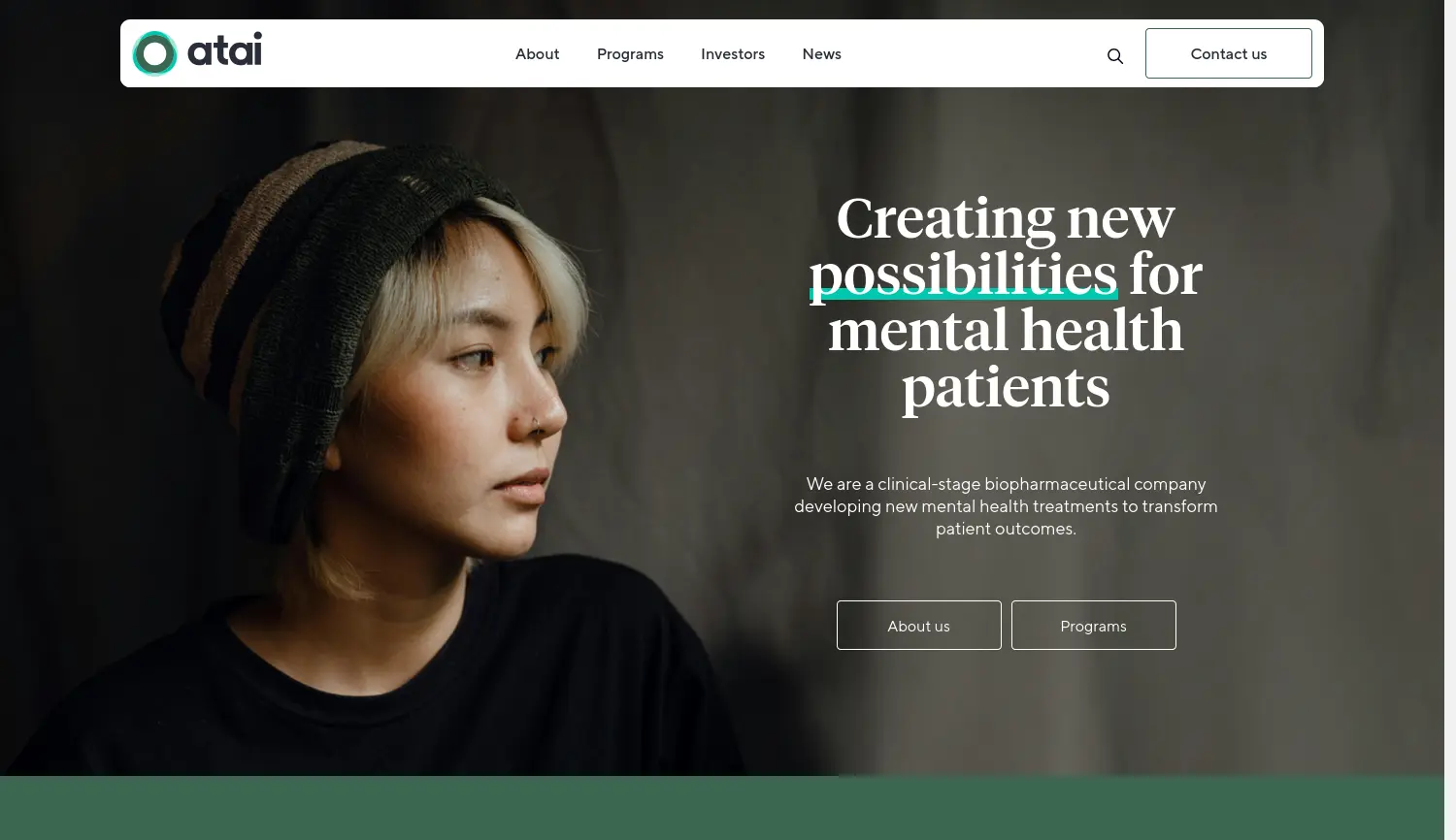 Website der Firma Atai Life Sciences N.V.