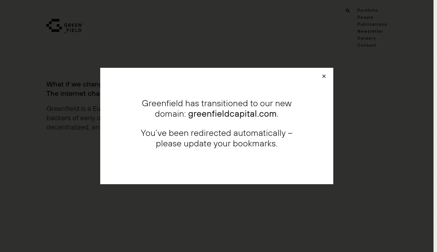 Website der Firma Greenfield Capital