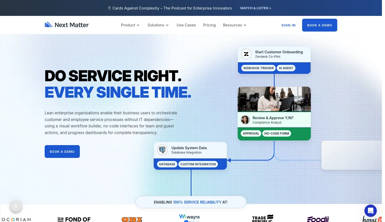 Website der Firma Next Matter GmbH