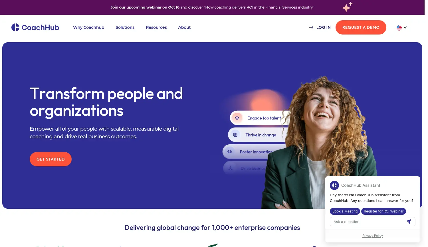 Website der Firma CoachHub GmbH