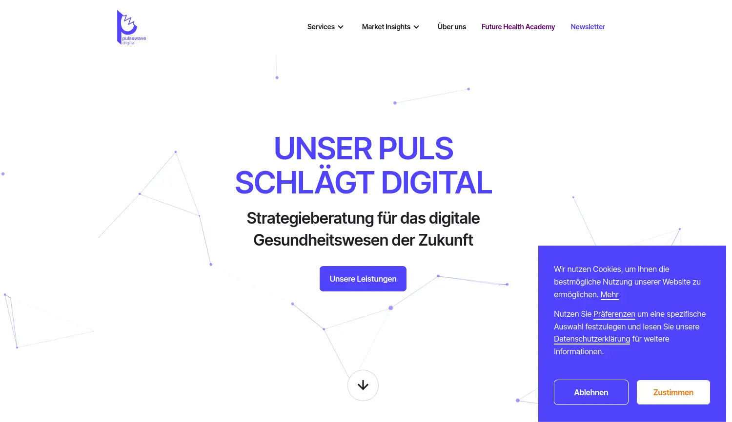 Website der Firma Pulsewave