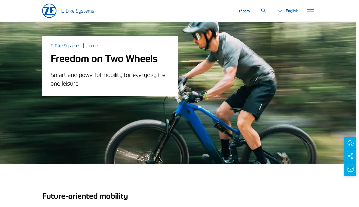 Website der Firma ZF Friedrichshafen AG