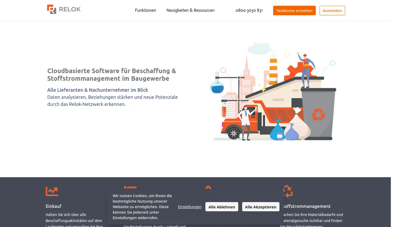 Website der Firma Relok UG