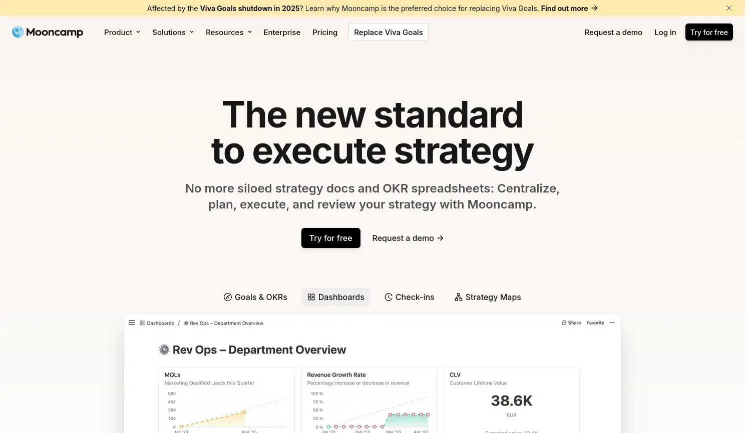 Website der Firma Mooncamp GmbH
