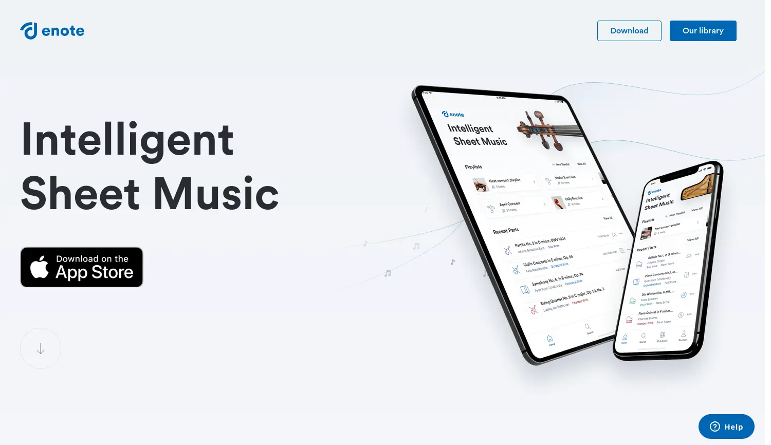 Website der Firma Enote GmbH