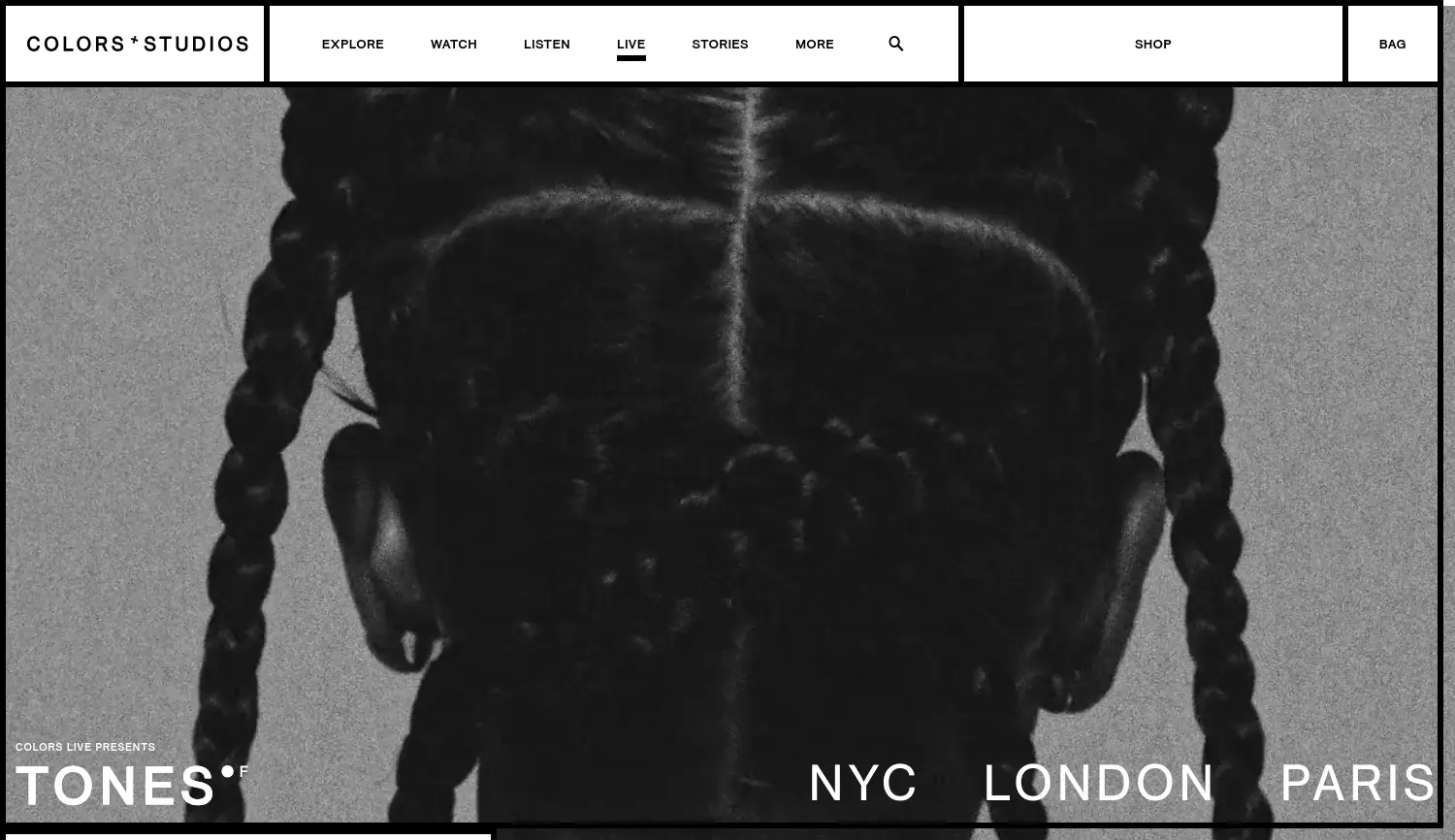 Website der Firma COLORSxSTUDIOS