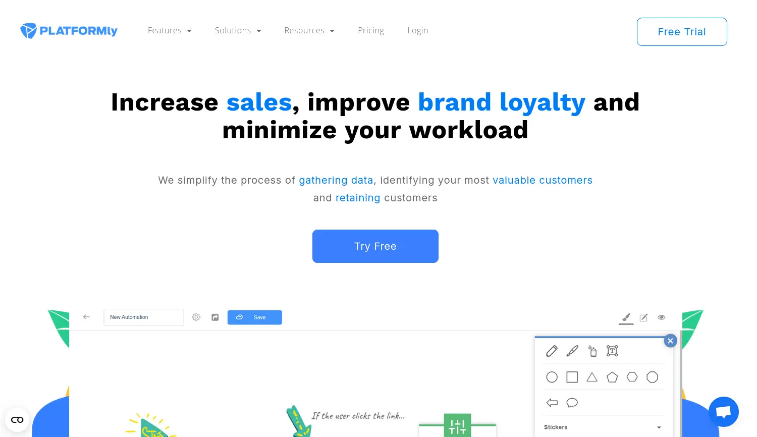 Website der Firma Platformly