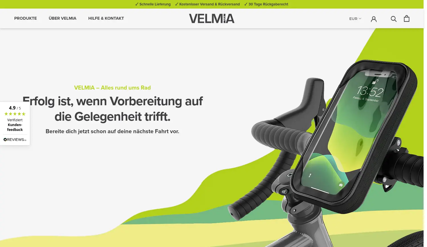 Website der Firma Velmia International Limited