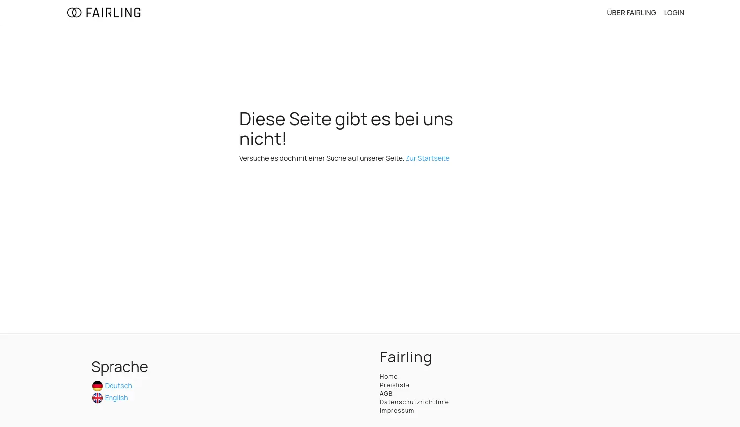 Website der Firma FAIRLING
