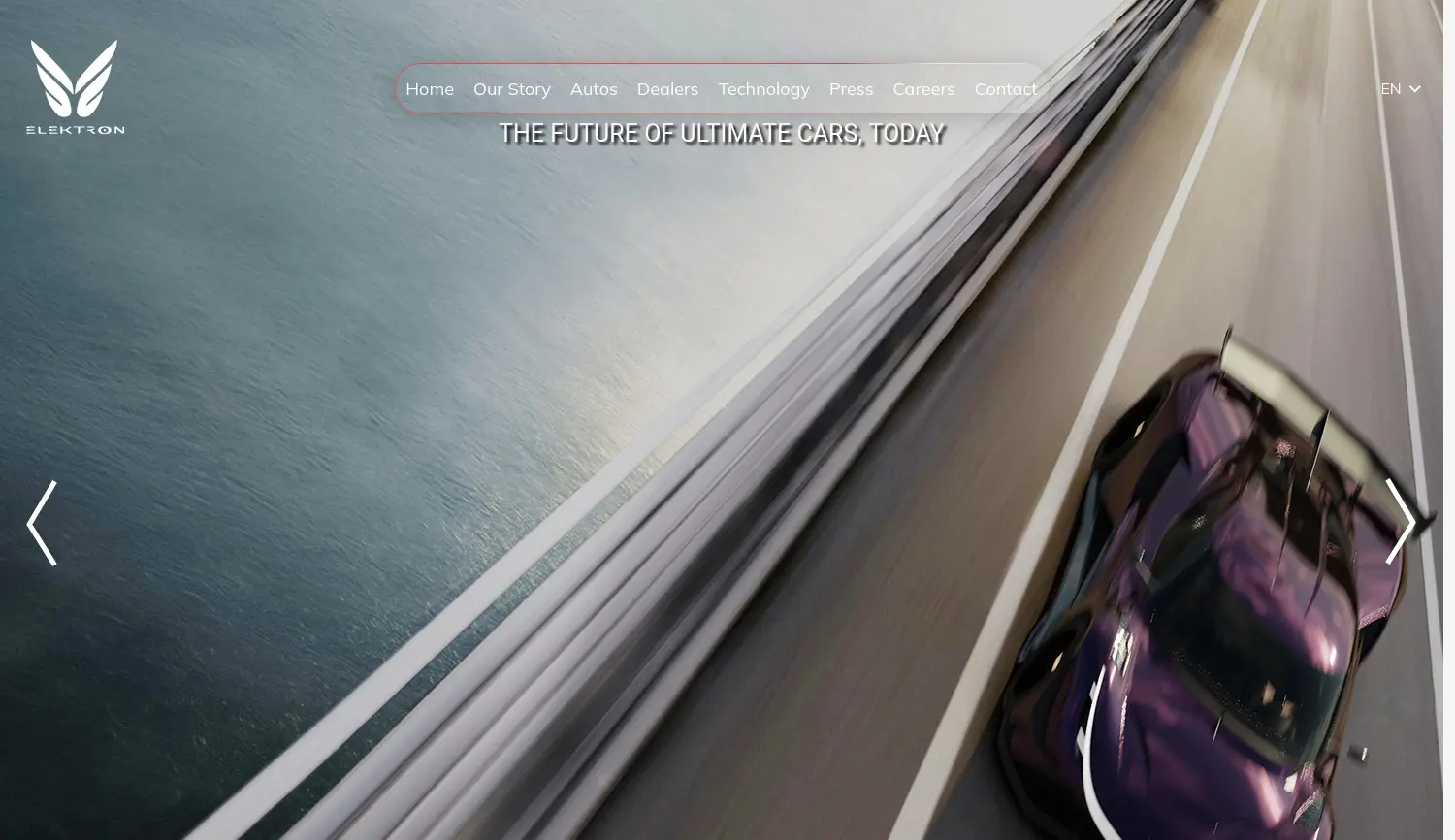 Website der Firma Elektron Motors