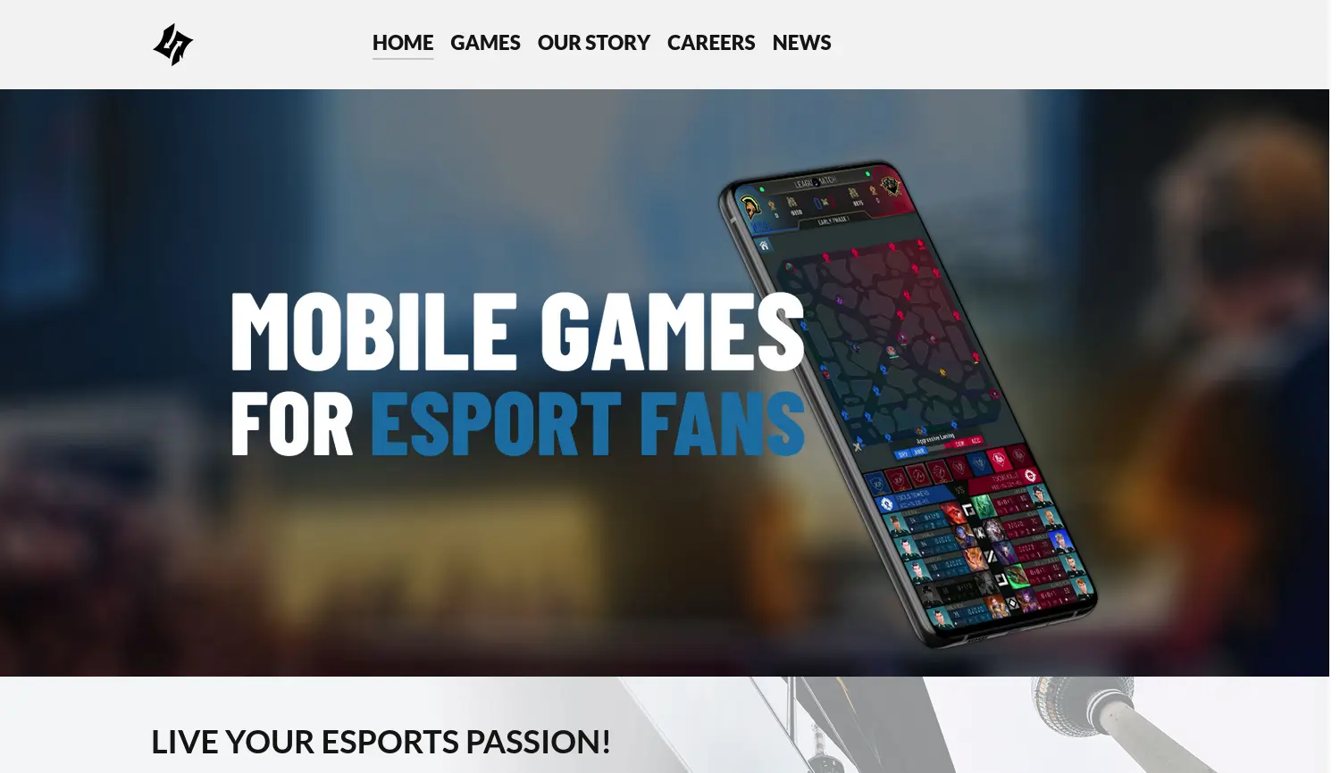 Website der Firma Legendary Play GmbH