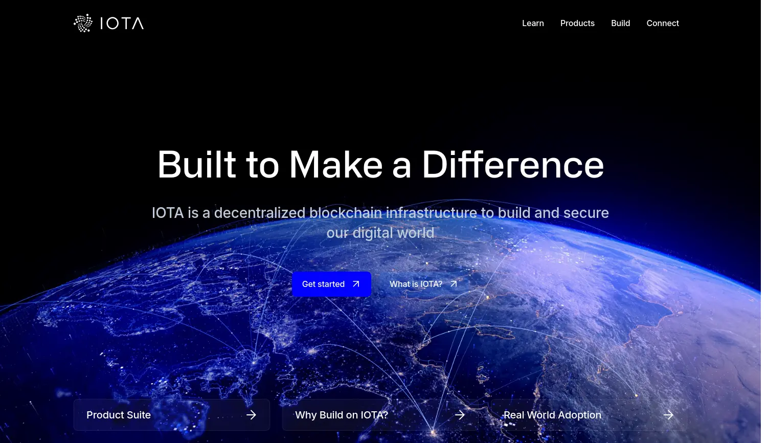 Website der Firma IOTA Foundation