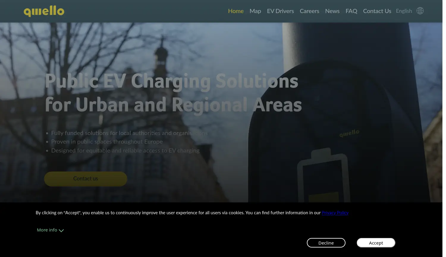 Website der Firma Qwello GmbH