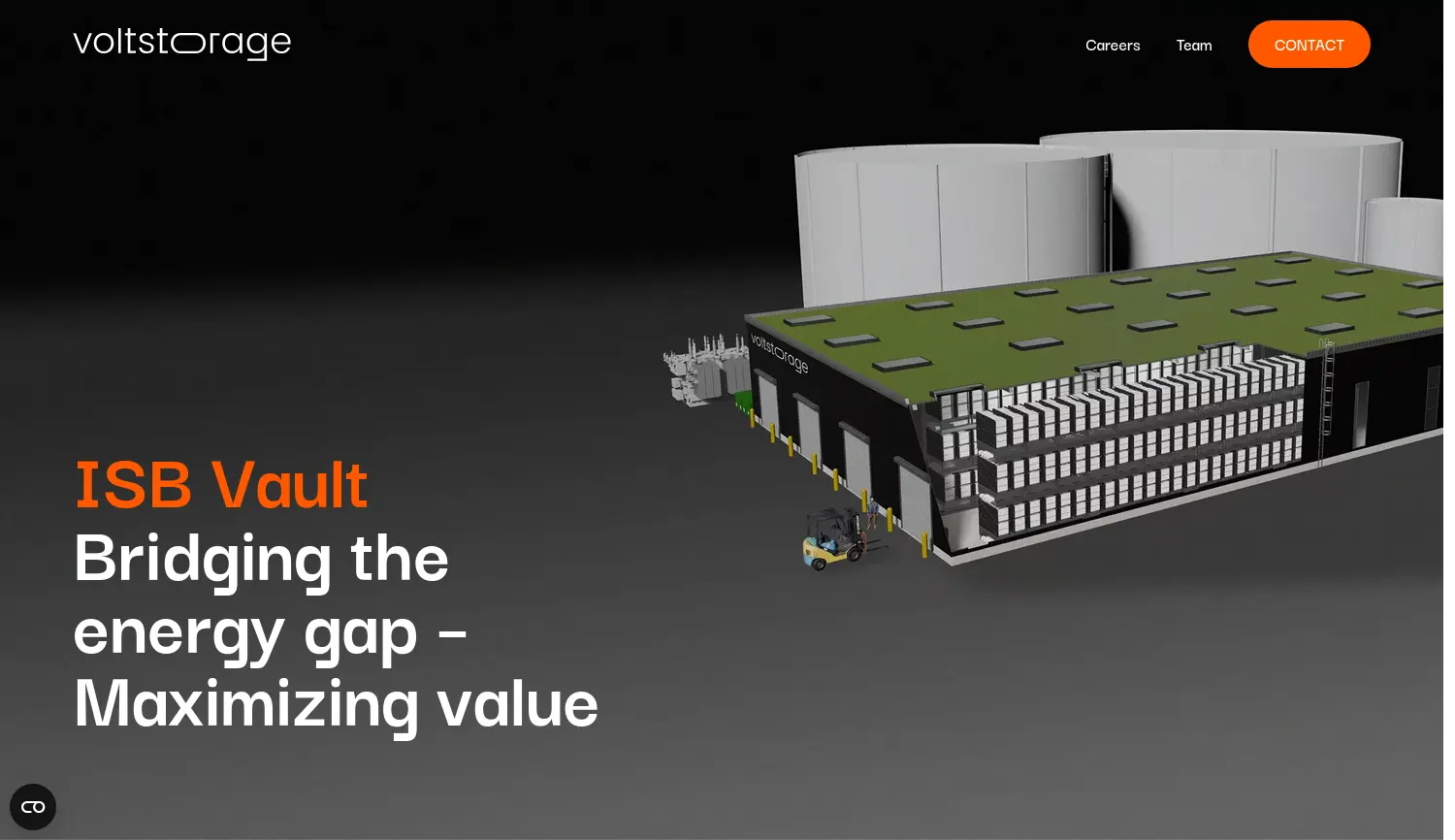 Website der Firma VoltStorage GmbH
