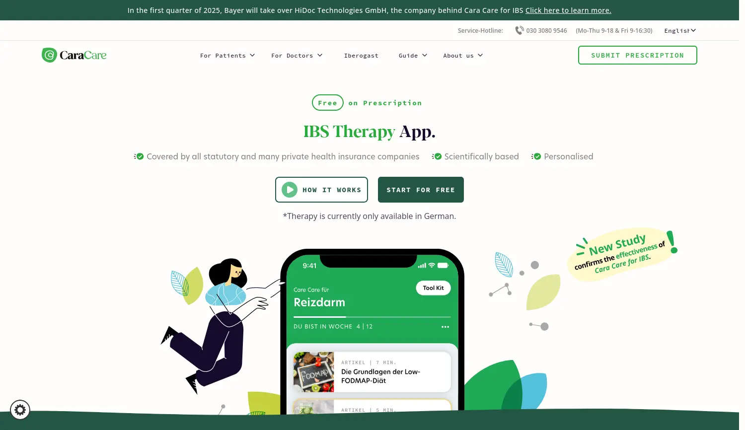 Website der Firma HiDoc Technologies GmbH