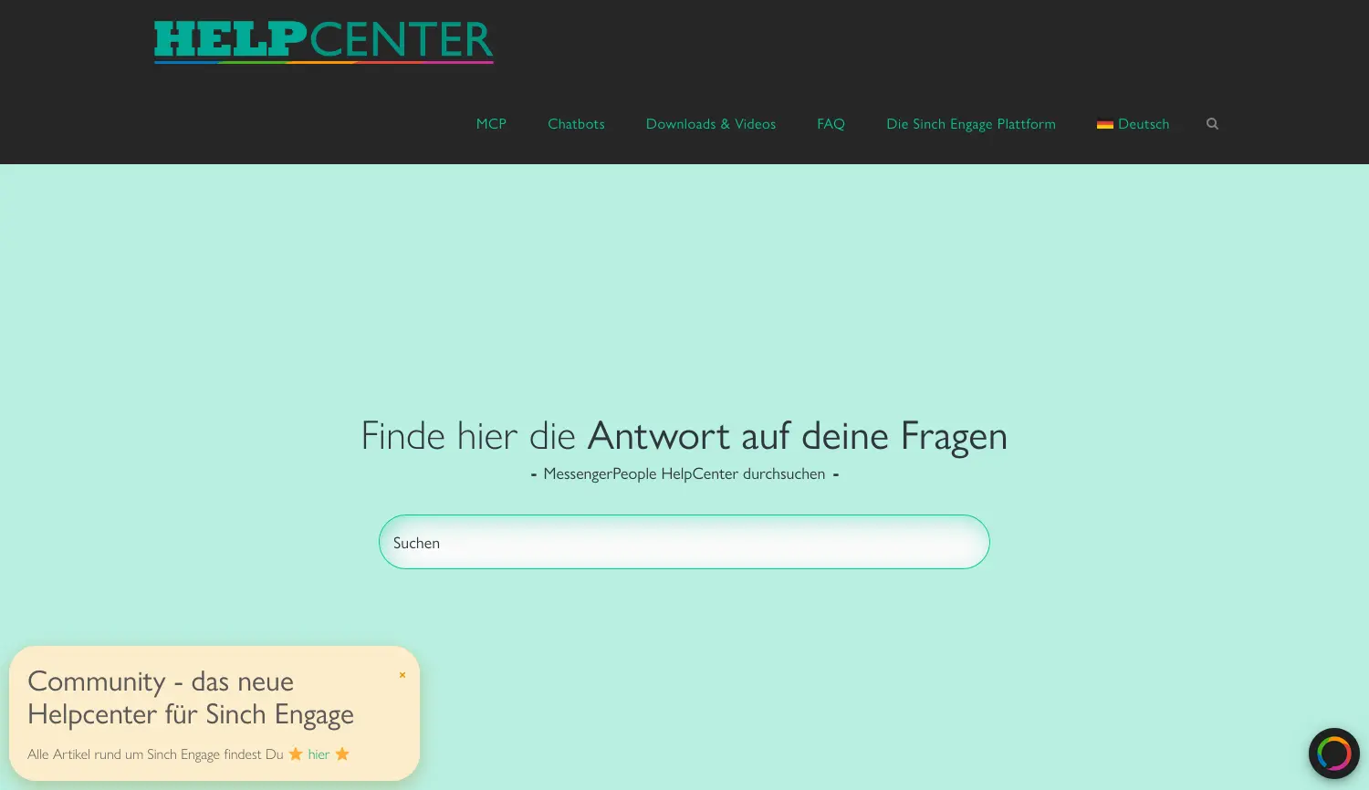 Website der Firma MessengerPeople GmbH