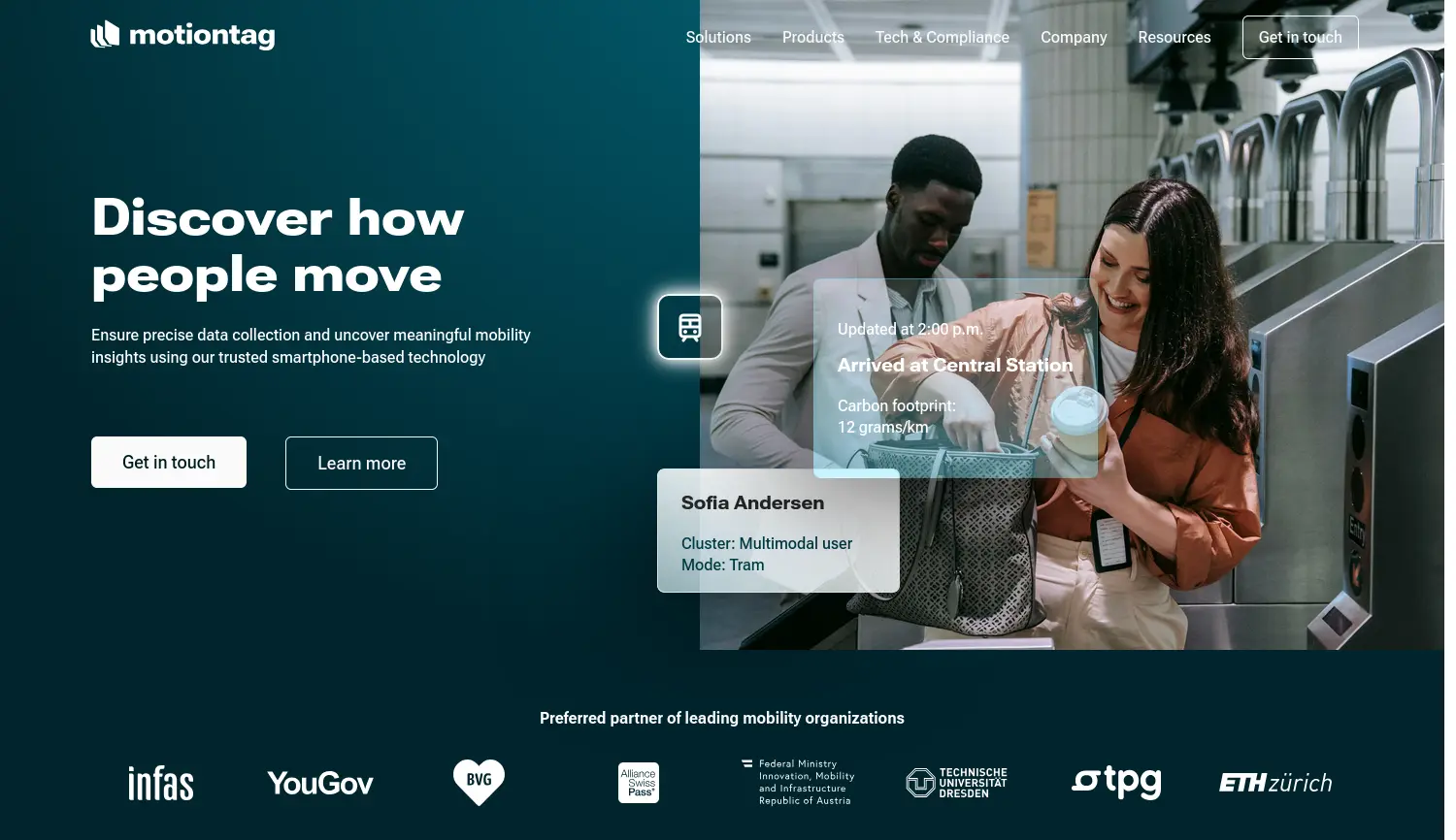 Website der Firma motiontag GmbH