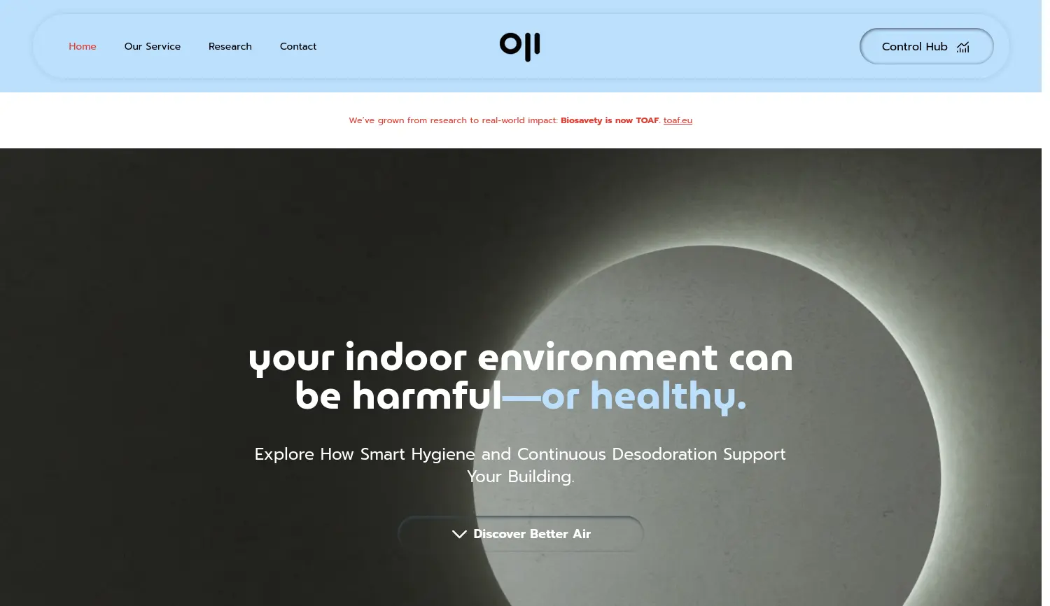 Website der Firma oji Europe GmbH