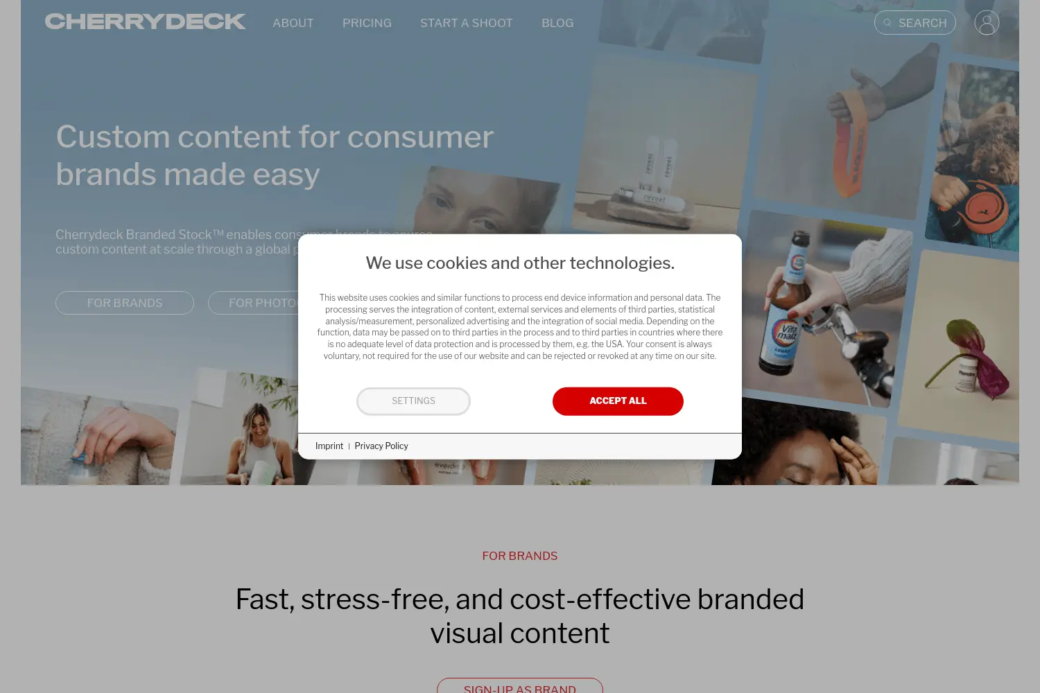 Website der Firma Cherrydeck GmbH