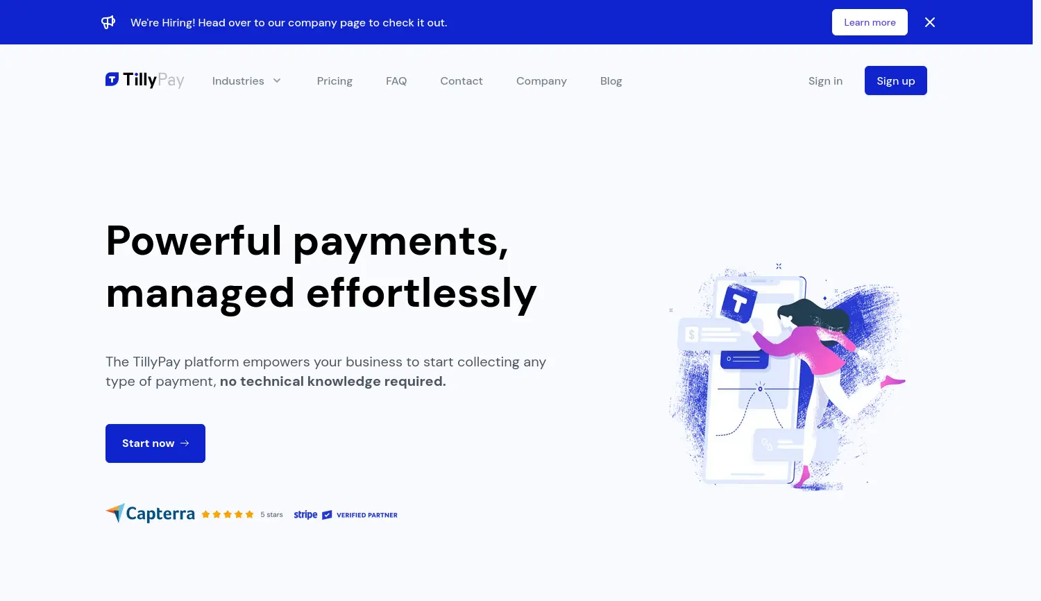 Website der Firma TillyPay UG