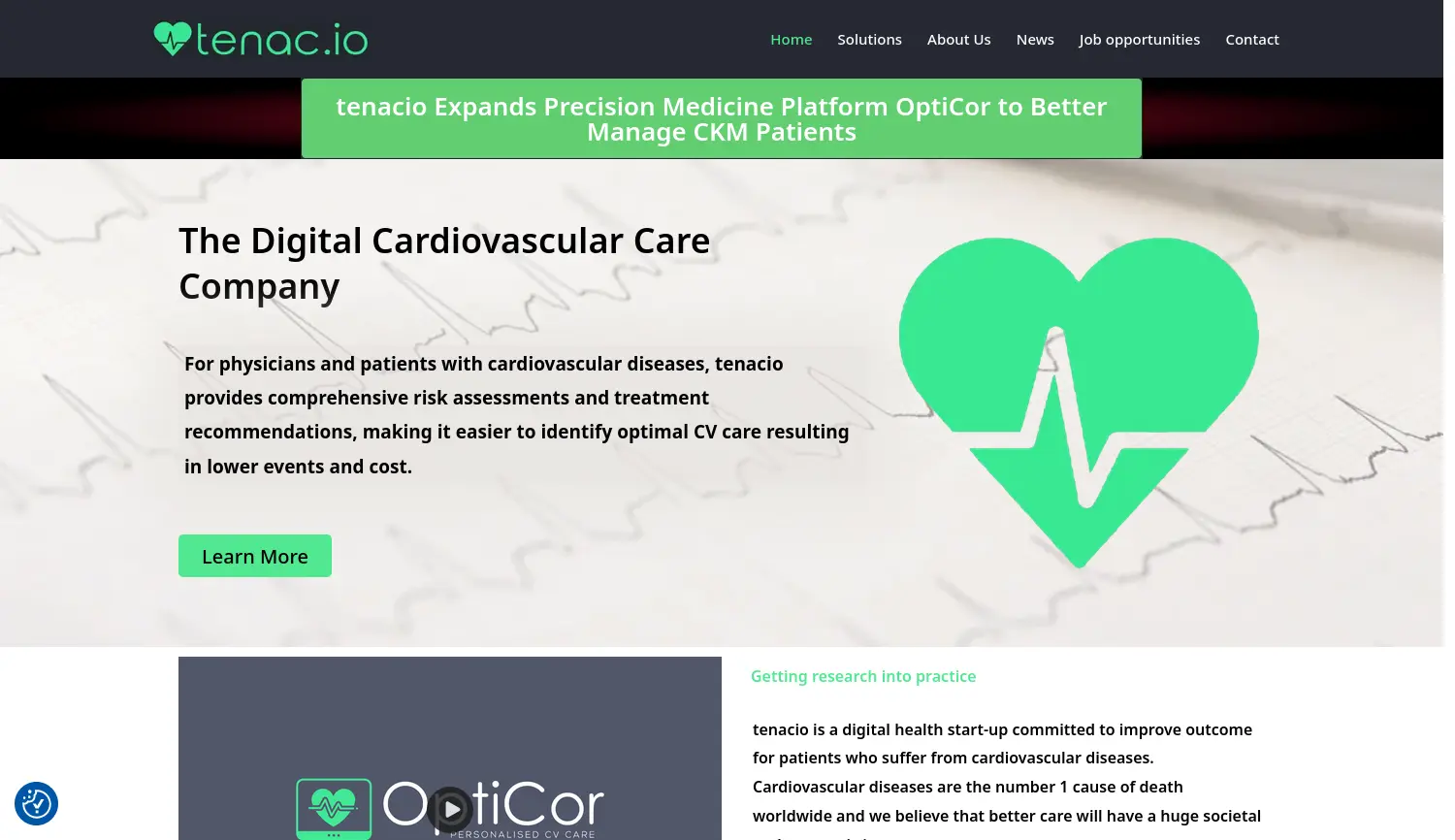 Website der Firma tenac.io GmbH