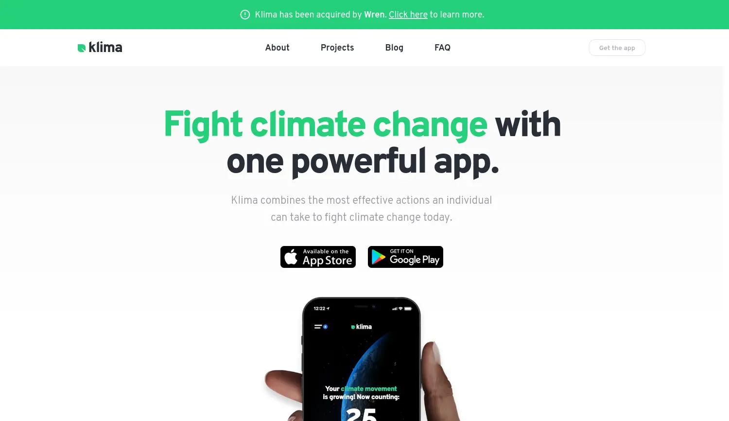 Website der Firma Climate Labs GmbH