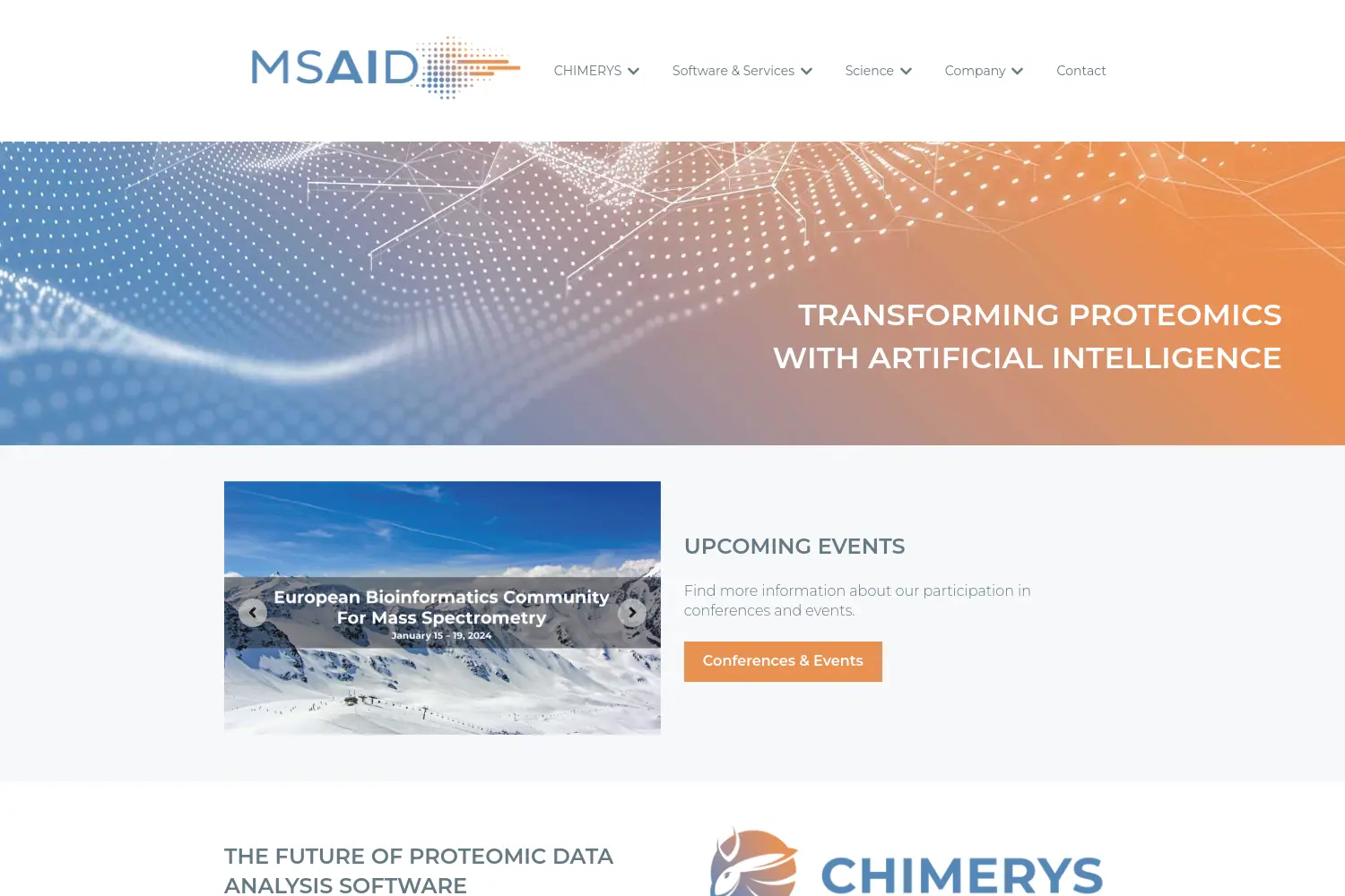 Website der Firma MSAID GmbH