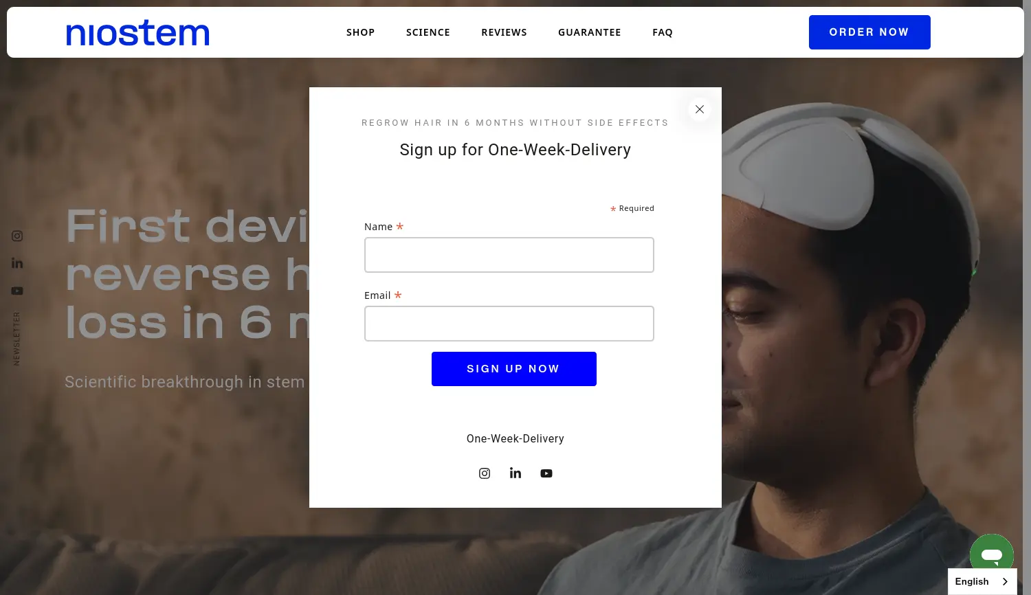 Website der Firma niostem