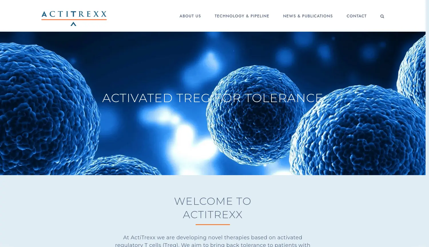 Website der Firma ActiTrexx GmbH