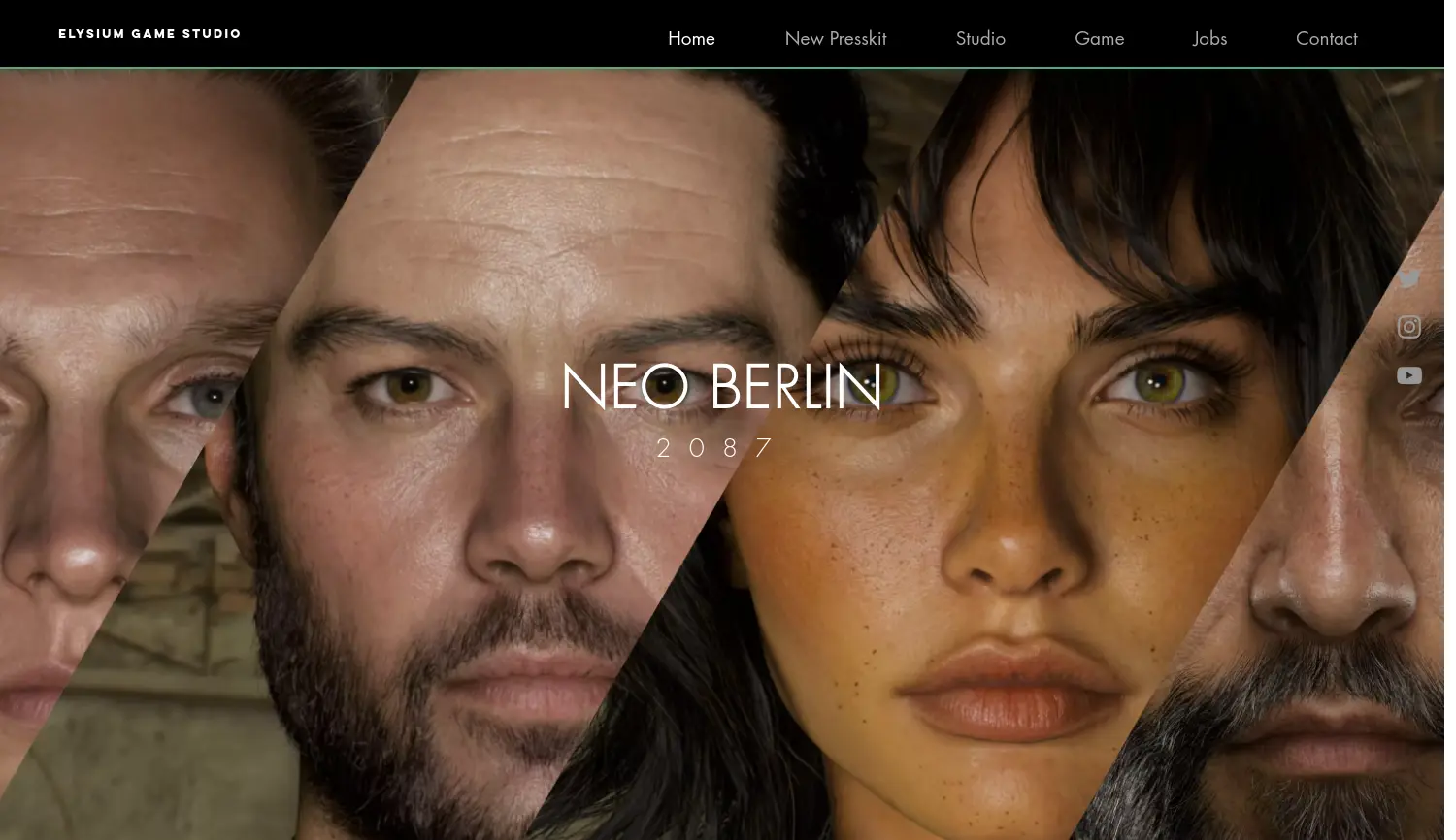 Website der Firma Elysium Game Studio UG (haftungsbeschränkt)