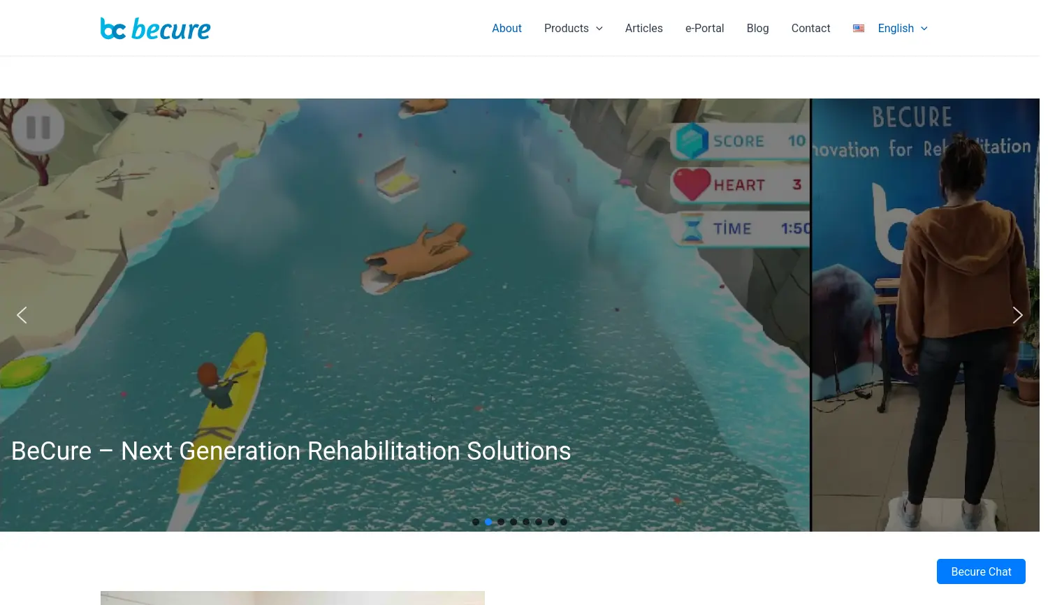 Website der Firma Becure