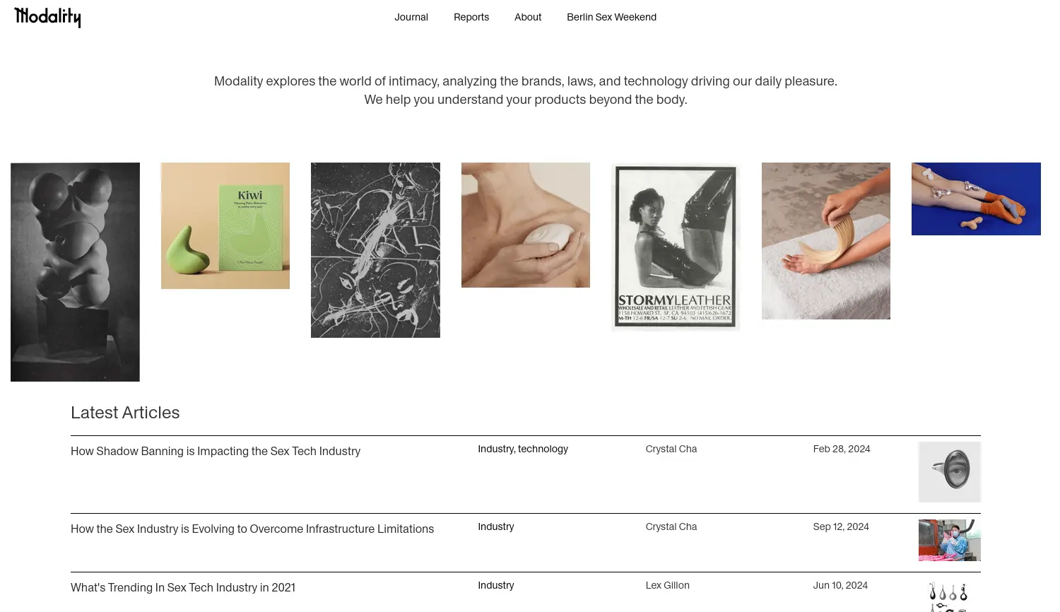 Website der Firma Modality Group