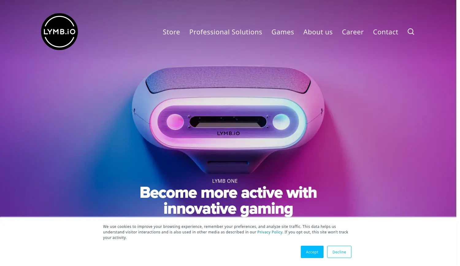 Website der Firma LYMB.iO GmbH