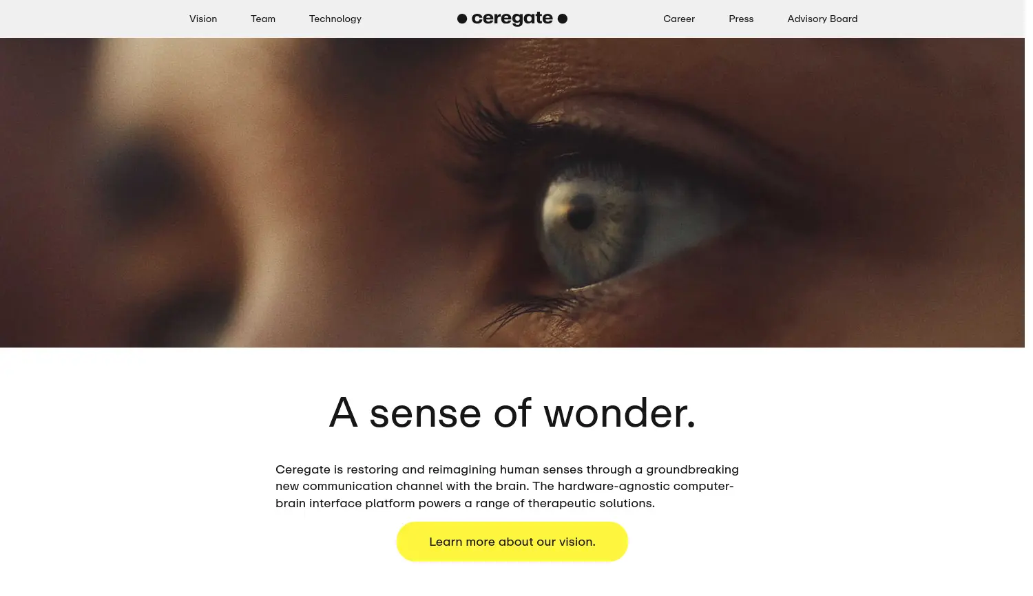 Website der Firma CereGate GmbH