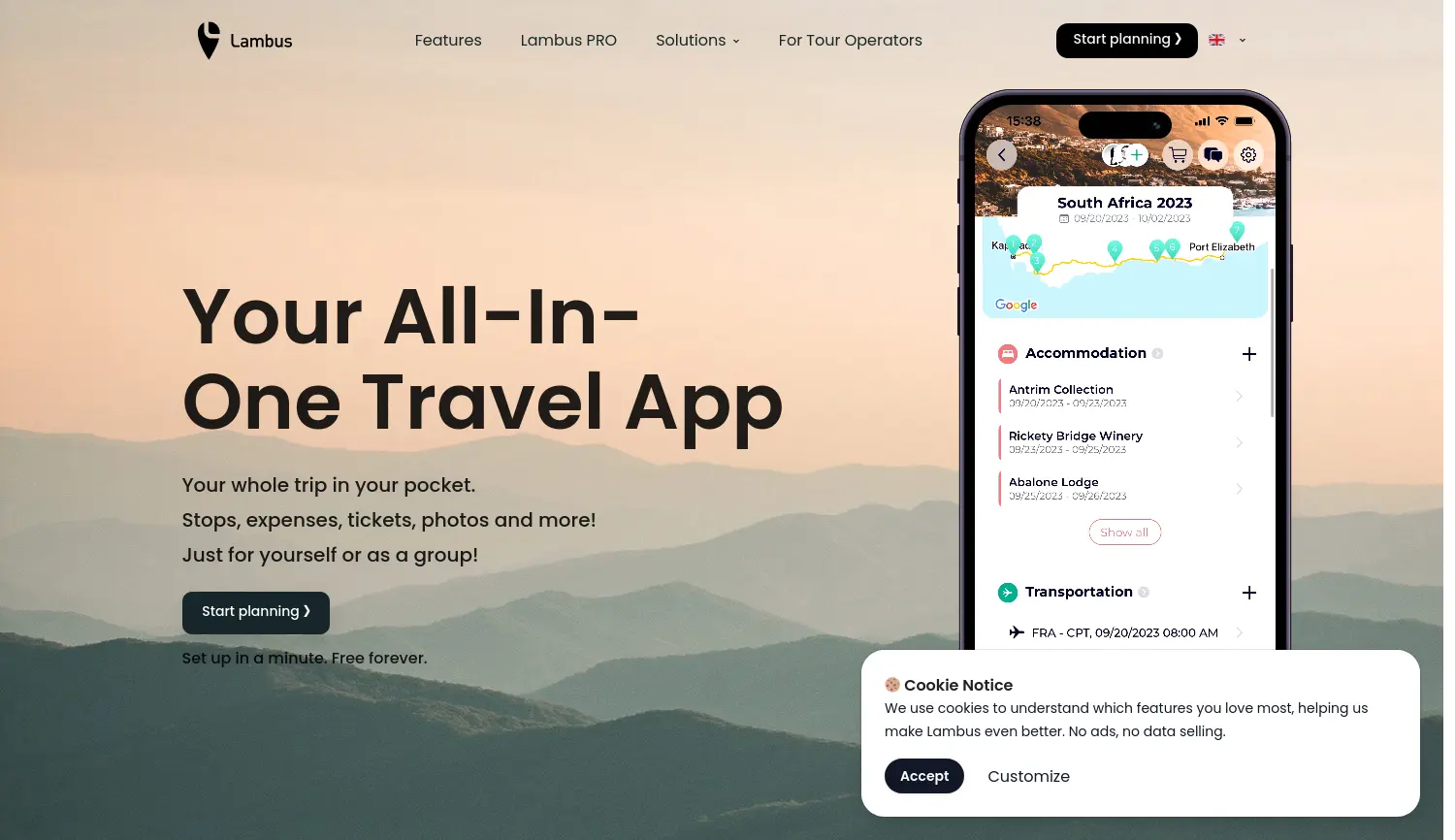 Website der Firma Lambus GmbH
