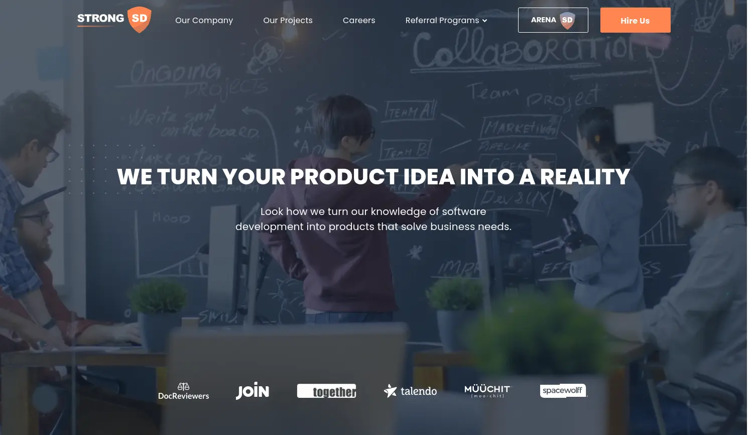 Website der Firma StrongSD GmbH