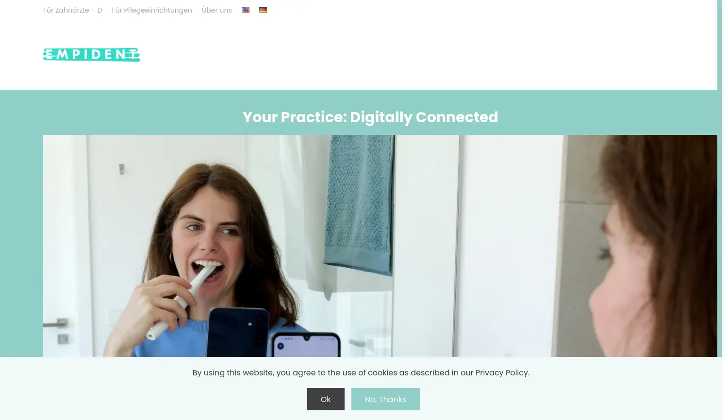 Website der Firma Empident GmbH