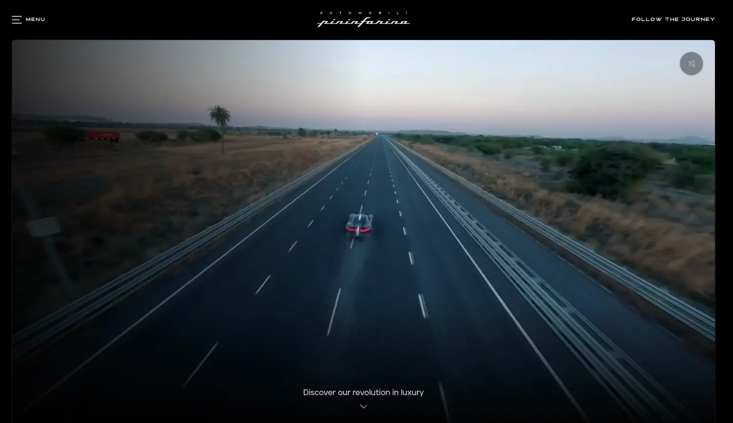 Website der Firma Automobili Pininfarina GmbH