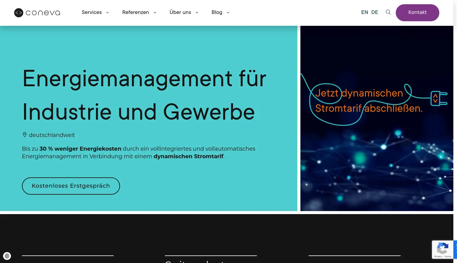 Website der Firma coneva GmbH