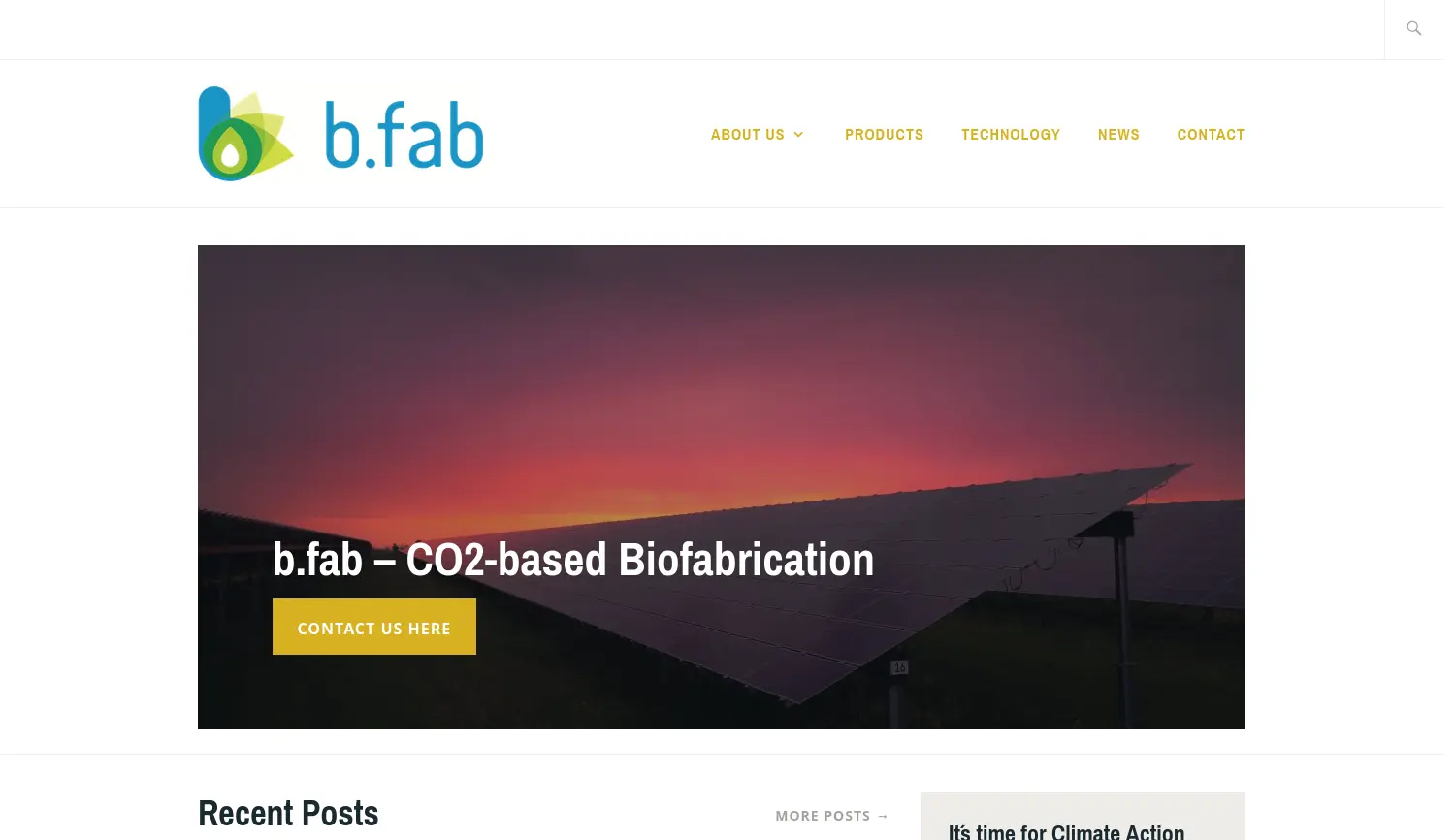 Website der Firma b.fab GmbH