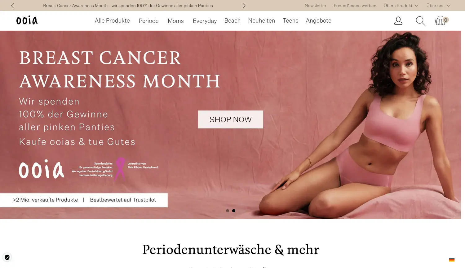 Website der Firma ooia ooshi GmbH