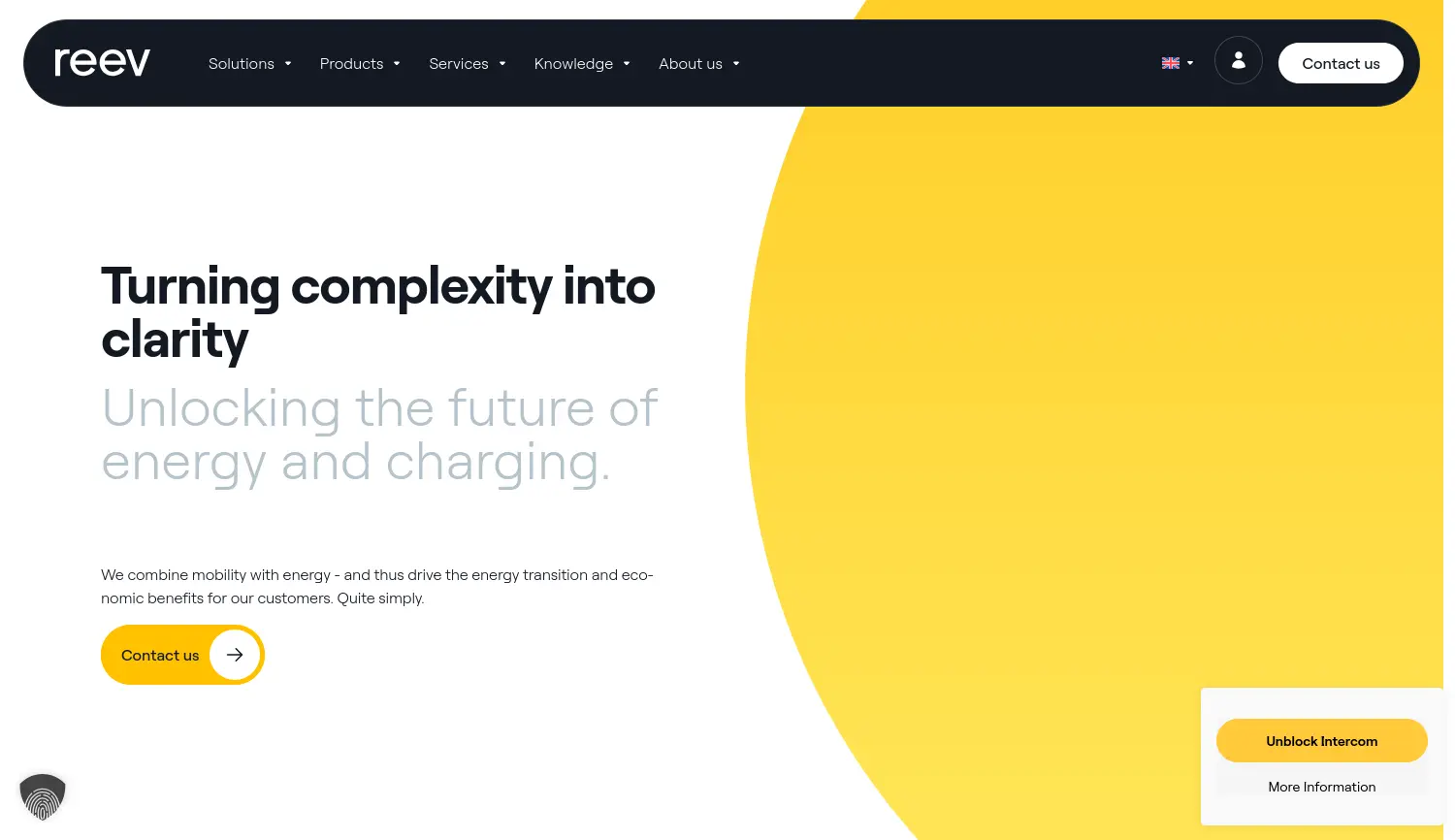 Website der Firma reev GmbH