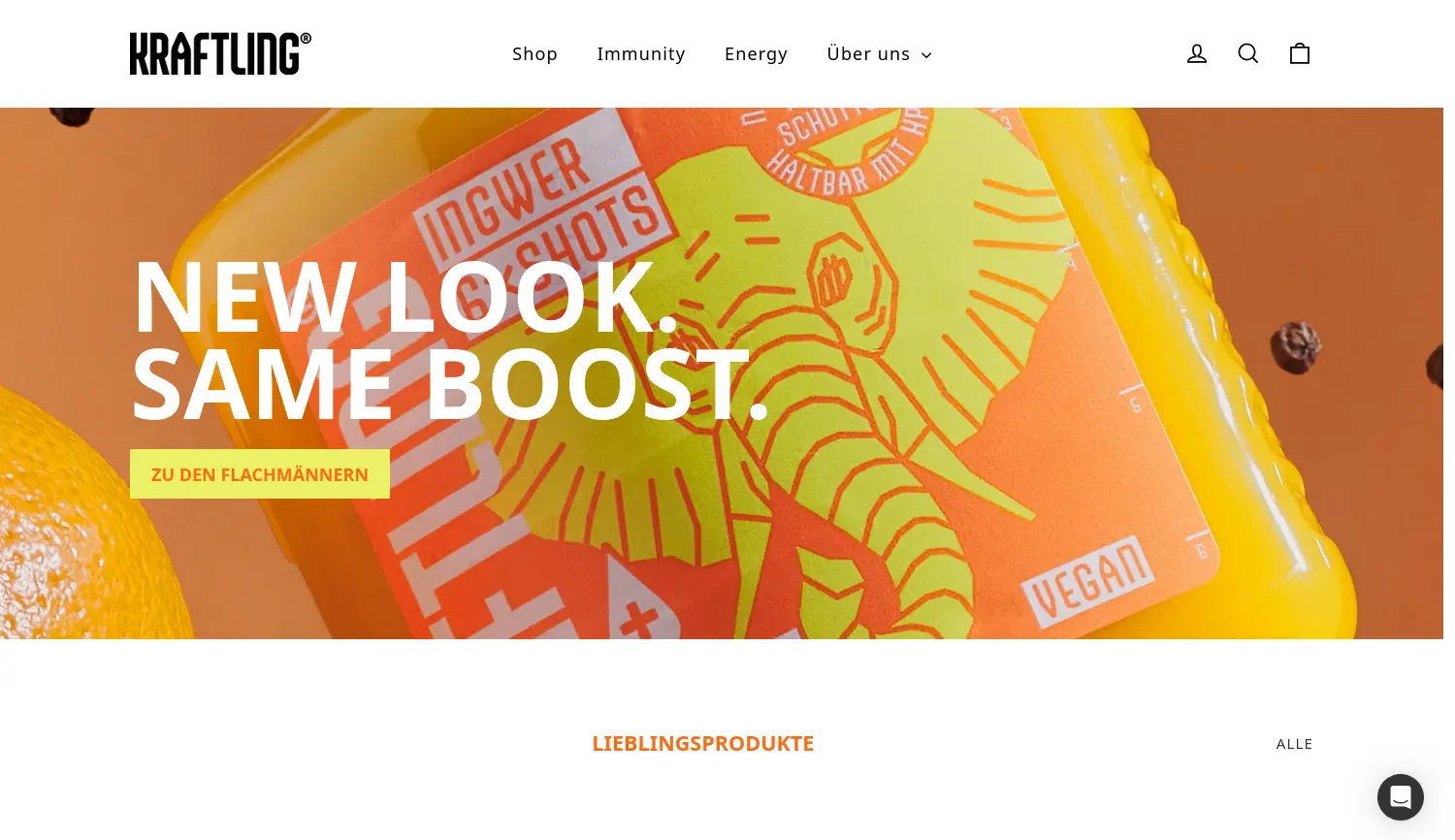 Website der Firma Kraftling GmbH