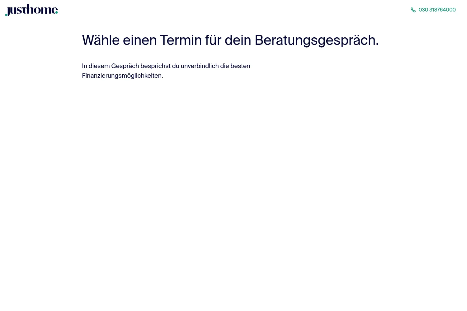 Website der Firma Justhome GmbH