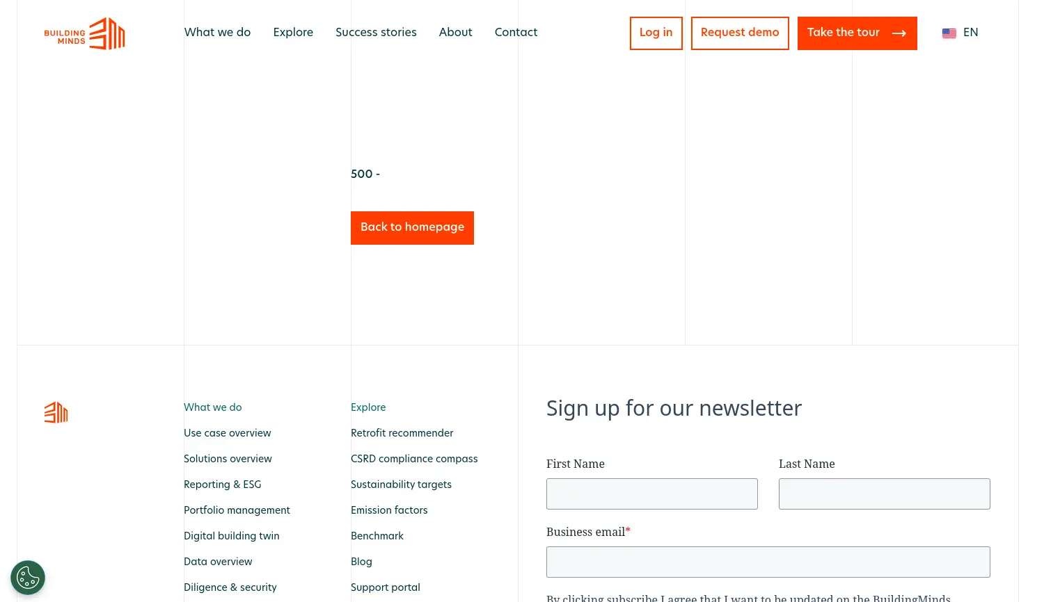 Website der Firma BuildingMinds GmbH