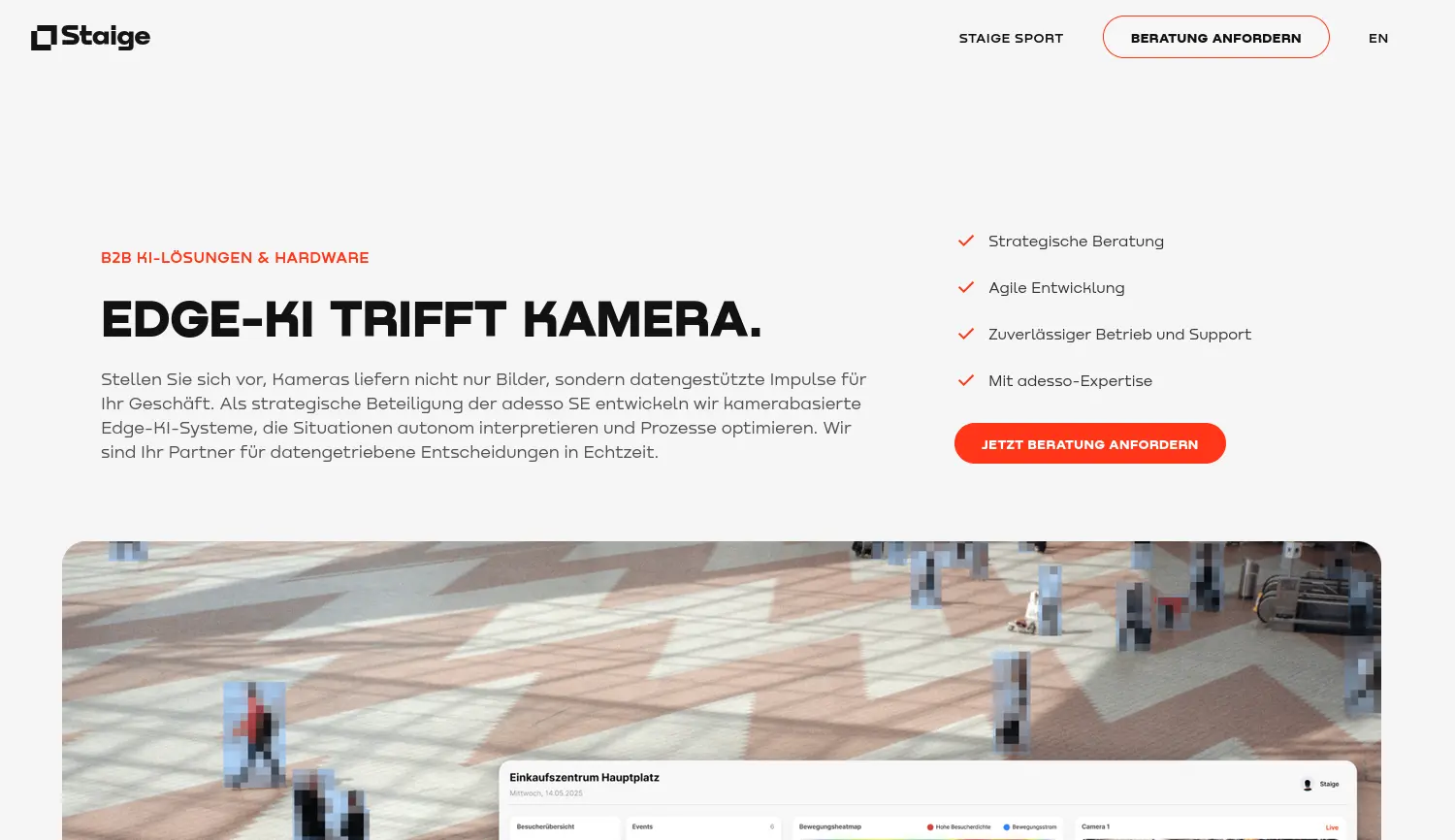 Website der Firma Staige GmbH
